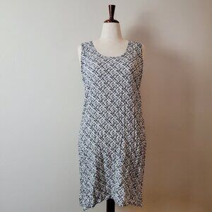 Vintage Mini Dress womens L/XL rayon tank white 90s Y2K grunge Whimsigoth Phoebe
